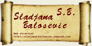 Slađana Balošević vizit kartica